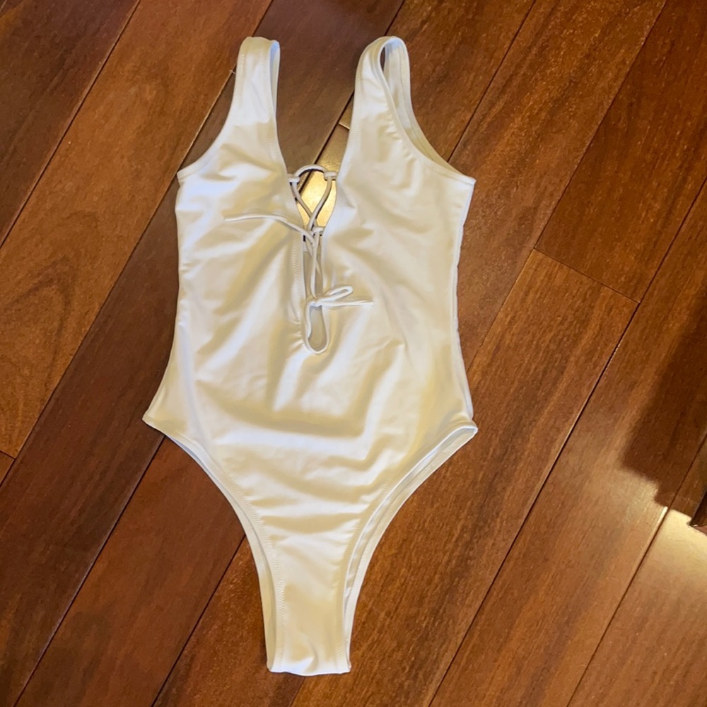 Low Cut One Piece Bathing Suit